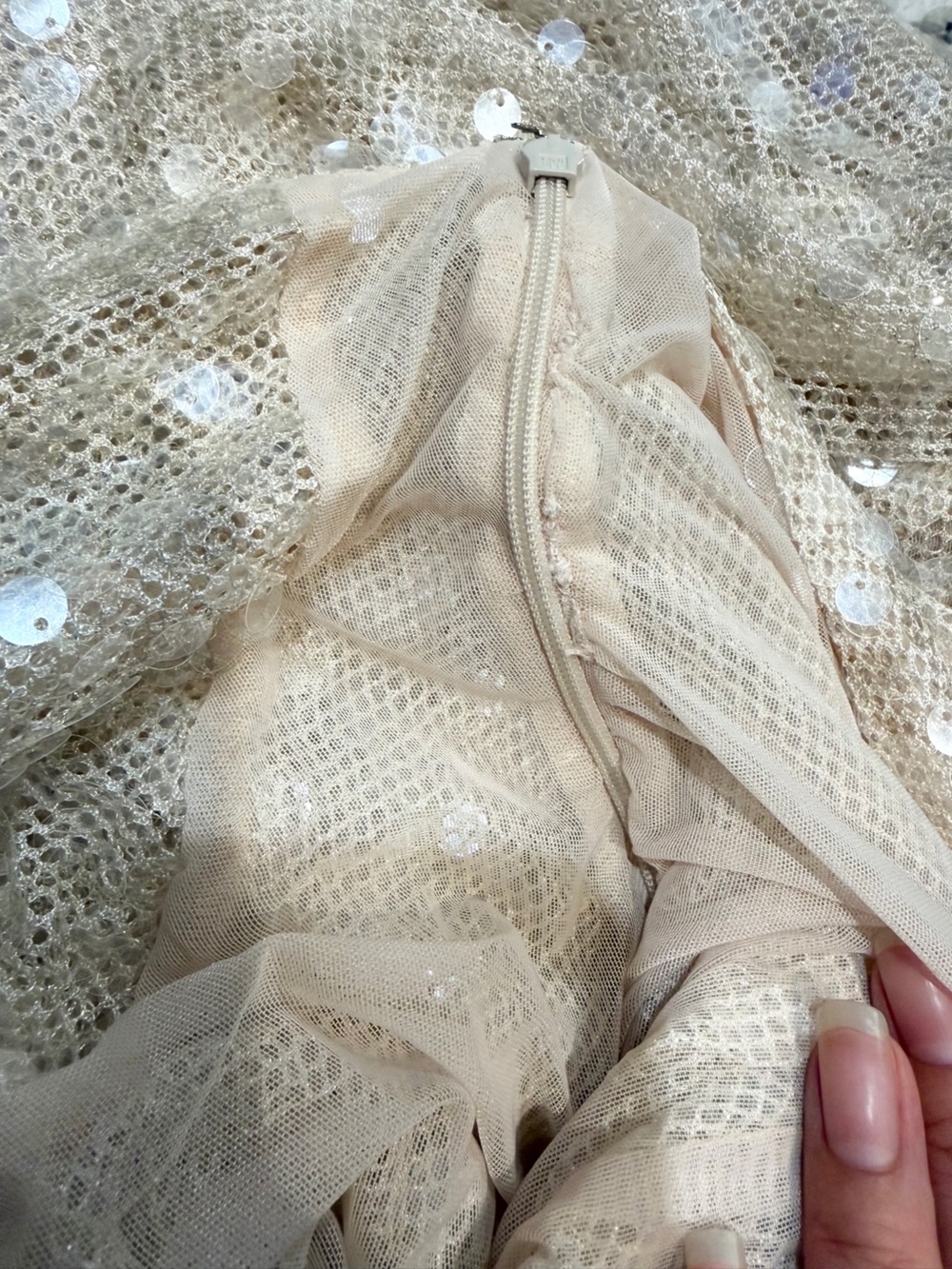 For Love & Lemons SYDNEY SEQUIN MAXI DRESS Size small NWT - Picture 13 of 13
